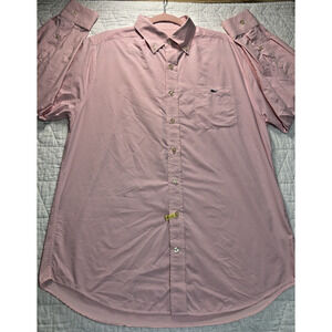 Vineyard Vines Shirt Men’s Pink Large Classic Fit Murray Gingham Dress Button Up